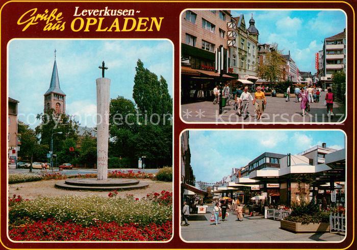 Opladen Denkmal Kirche Innenstadt Fussgaengerzone