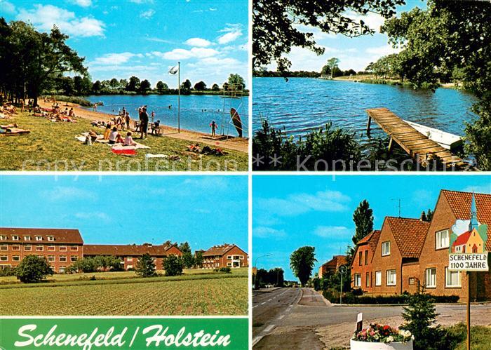 Schenefeld Mittelholstein Ortsansicht Partie am Wasser Badesee Liegewiese