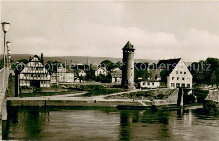 Holzminden Weser mit Jugendherberge