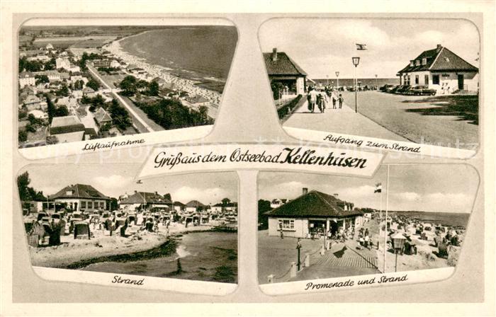 Kellenhusen Ostseebad Fliegeraufnahme Aufgang zum Strand Promenade und Strand