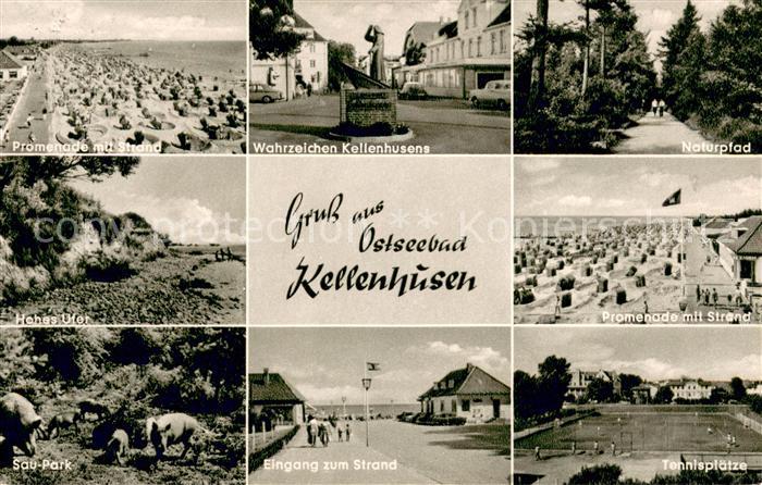 Kellenhusen Ostseebad Promenade mit Strand Wahrzeichen Naturpfad Hohes Ufer Sau