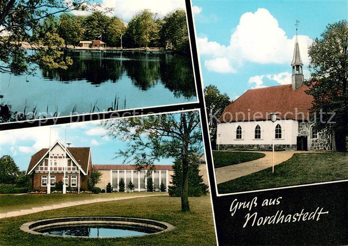 Nordhastedt Schwanenteich Park Kirche