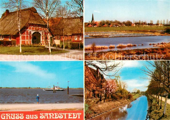 Sandstedt Scheune Weserpartie Kanal