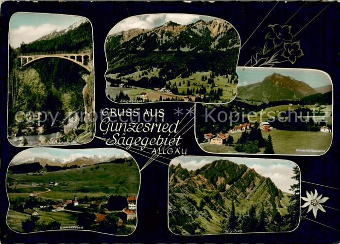 Gunzesried Aubachbruecke Saegegebiet Panorama Stuiben