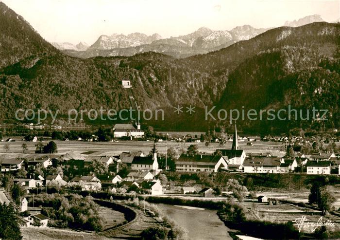 Grossweil Kloster Schlehdorf am Kochelsee Walchenseekraftwerk und Karwendelgebir