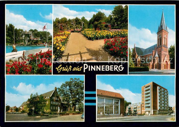 Pinneberg Freibad Rosengarten Christuskirche Kreishaus Friedrich Ebert Strasse