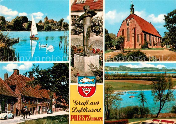 Preetz Holstein Segelpartie Statue Kirche Dorfstrasse