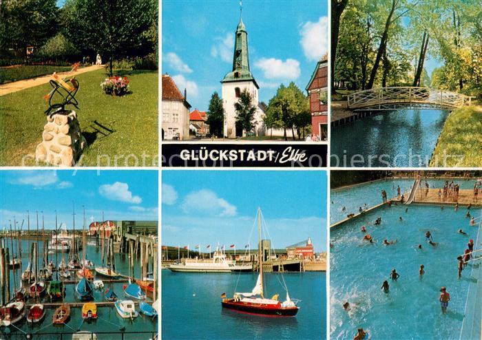 Glueckstadt Park Kirche Yachthafen Freibad Bruecke