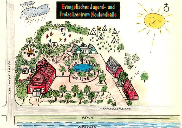 Friedrichskoog Nordseebad Ev Jugend und Freizeitzentrum Neulandhalle Illustratio