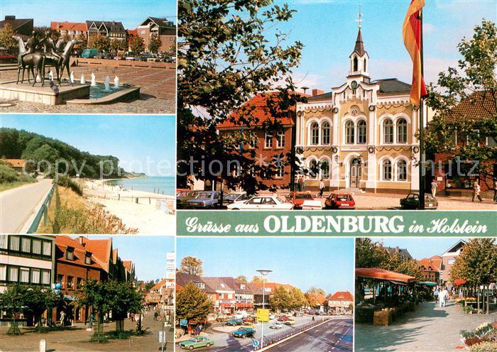 Oldenburg Holstein Reiterstandbild Rathaus Ortspartien Markt