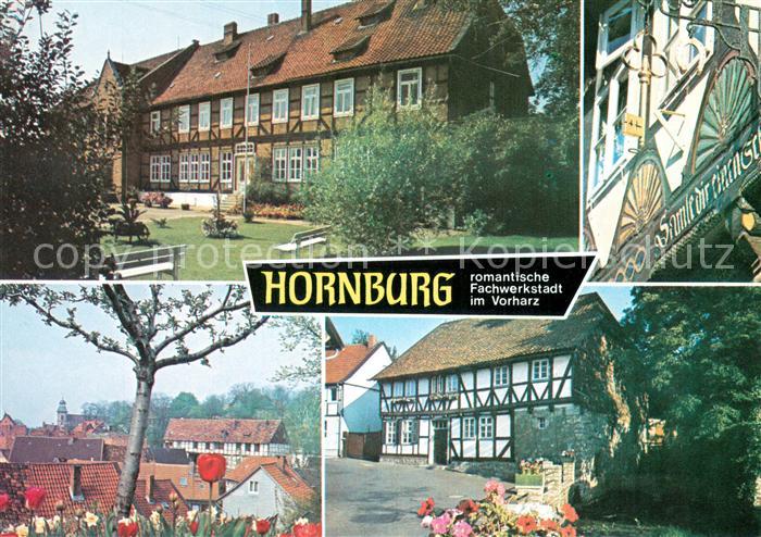 Hornburg Wolfenbuettel Heimatmuseum Zunftzeichen Blick vom Hagenberg Hagenmuehle