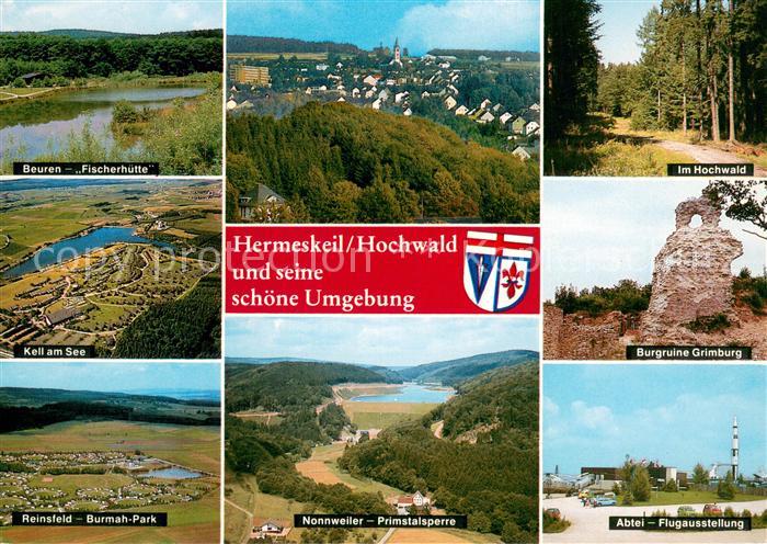 Hermeskeil Fischerhuette Kell am See Reinsfeld Fliegeraufnahme Nonnweiler Primst