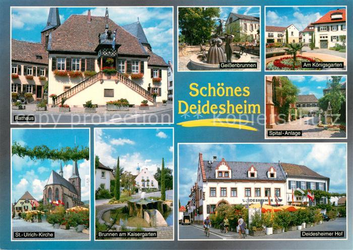 Deidesheim Rathaus Geissenbrunnen Am Koenigsgarten Spital Anlage St Ulrich Kirch
