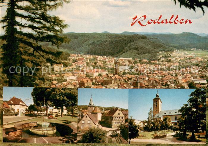 Rodalben Panorama Brunnen Kirchen