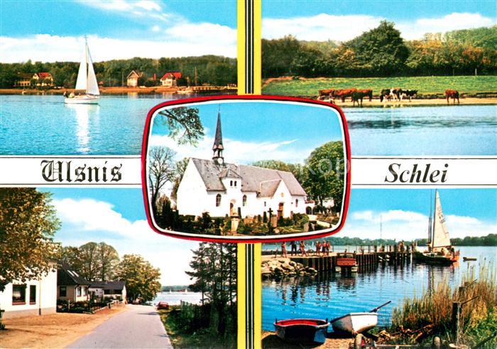 Ulsnis Panorama Strandweg Seebruecke Segelboote Kirche