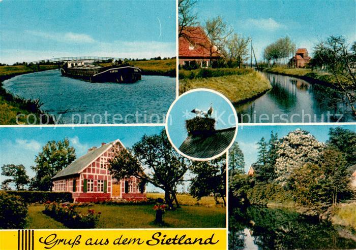 Ihlienworth Frachter Kanal Wohnhaus Storchennest