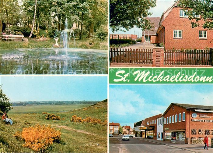 St Michaelisdonn Weiher Gutshaus Panorama Geschaeftshaus