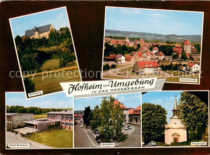 Hofheim Unterfranken Bettenburg Fliegeraufnahme Staatl Realschule Marktplatz Kre