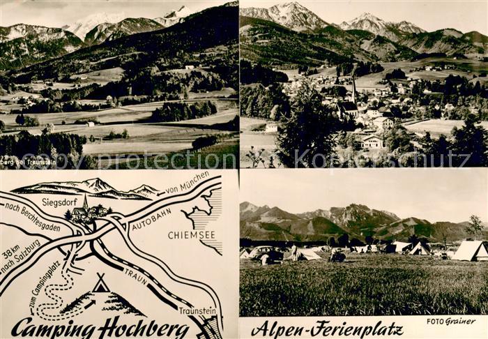 Siegsdorf Oberbayern Panorama bei Traunstein Camping Hochberg