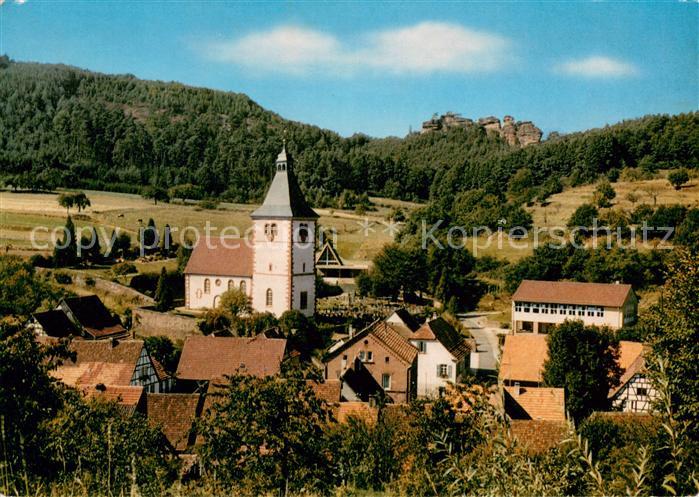 Rumbach Rheinland-Pfalz Panorama mit Kirche und Burg