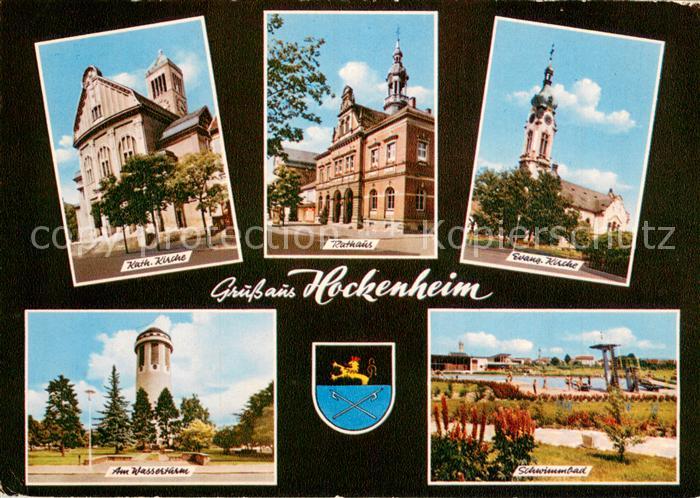 Hockenheim Kath Kirche Rathaus Ev Kirche Am Wasserturm Schwimmbad