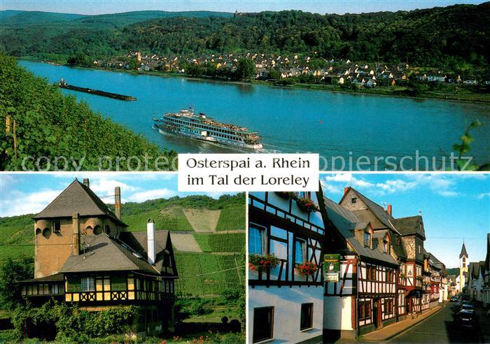 Osterspai Rheinpartie Hotel Restaurant Lindenhof Strassenpartie