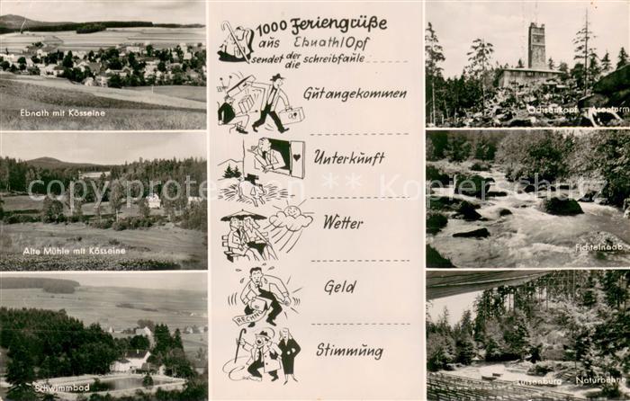 Ebnath Panorama Alte Muehle Schwimmbad Ochsenkopf Asenturm Fichtelnaab Luisenbur