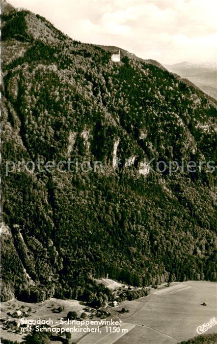 Staudach-Egerndach Schnappenwinkel mit Schnappenkircherl Fliegeraufnahme