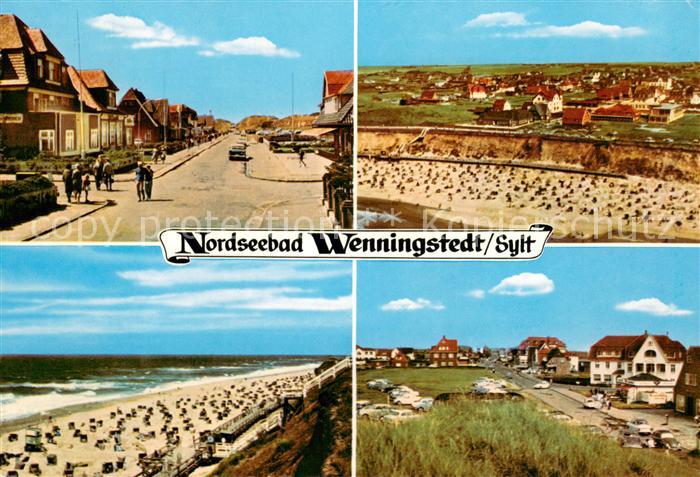 Wenningstedt Sylt Strassenpartie Fliegeraufnahme Strand Panorama