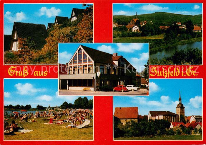 Sulzfeld Grabfeld Teilansichten Strand Kirche Lebensmittelgeschaeft Meder