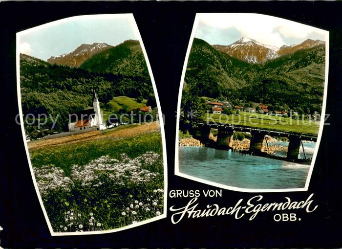 Staudach-Egerndach Kirche Bruecke Hochgern