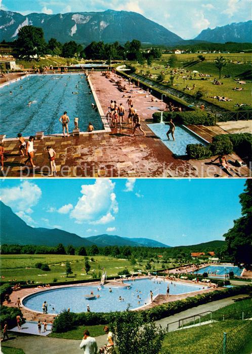 Schwarzbach Bad Reichenhall Schwimmbad mit Untersberg und Lattengebirge Kinderba