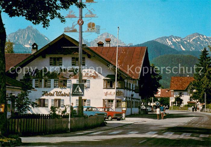 Schwangau Ortspartie mit Gehrenspitze Koellespitze und Schlicke