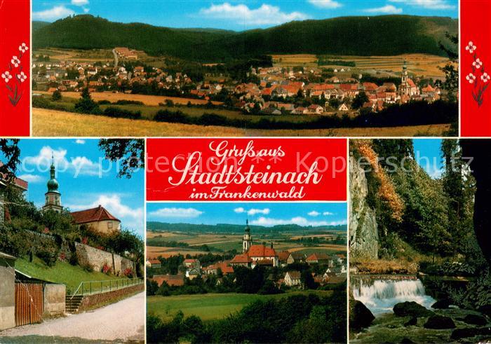 Stadtsteinach Panorama Kirche Ortsansicht Wasserfall