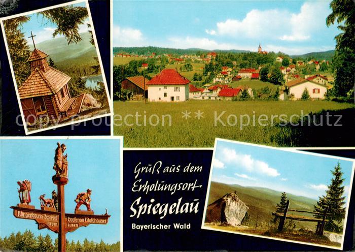 Spiegelau Kapelle Orig Wegweiser Panorama Bank