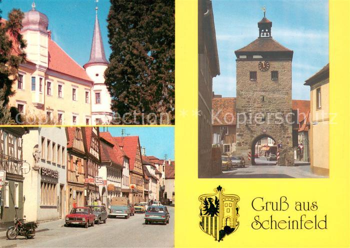 Scheinfeld Kirche Strassenpartie Oberes Tor