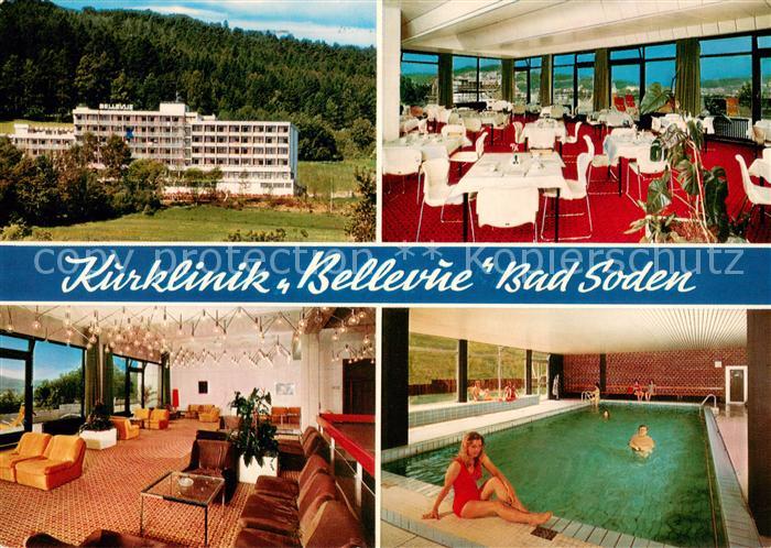 Bad Soden-Salmuenster Kurklinik Bellevue Speisesaal Foyer Hallenbad