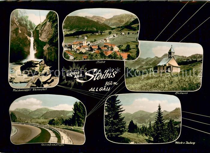 Steibis Oberstaufen Bayern Bueckenegger Wasserfall Panorama Queralpenstrasse Hoc