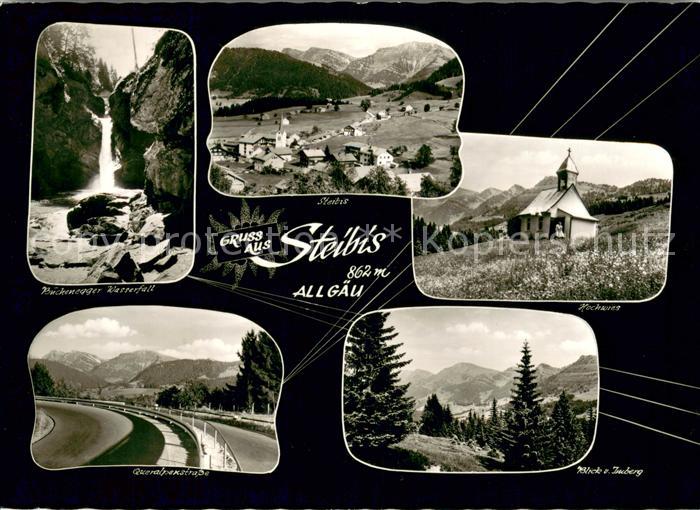 Steibis Oberstaufen Bayern Brueckenegger Wasserfall Panorama Hochwies Kapelle Qu