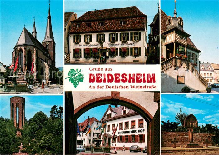 Deidesheim Kirche Gasthaus zur Kanne Turm Deidesheimer Hof Rathaus