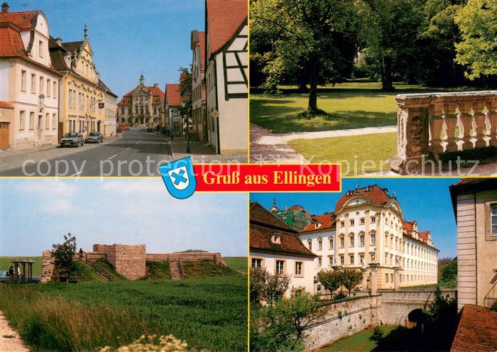 Ellingen Bayern Strassenpartie Ruine Park Schloss