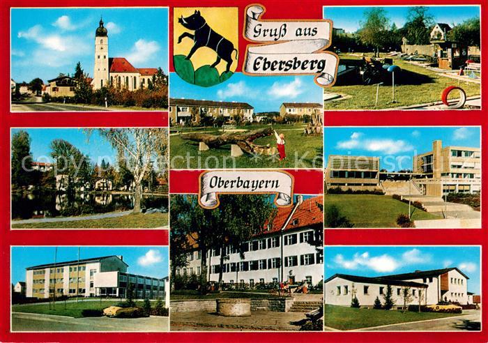 Ebersberg Oberbayern Kirche Park Minigolf Weiher Teilansichten