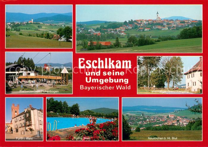 Eschlkam Panorama Freizeitzentrum Hohenbogen ehem Grenzuebergang Fuerth im Wald