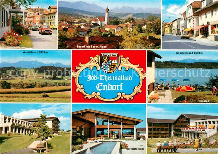 Bad Endorf Strassenpartien Panorama Wendelstein Kampenwand Simssee Kurmittelhaus