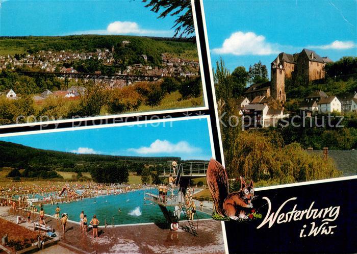 Westerburg Westerwald Panorama Freibad Schloss