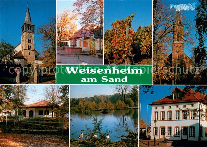 Weisenheim Sand Ev Kirche Weinberge kath Kirche Ludwigsheim Naherholungsgebiet P
