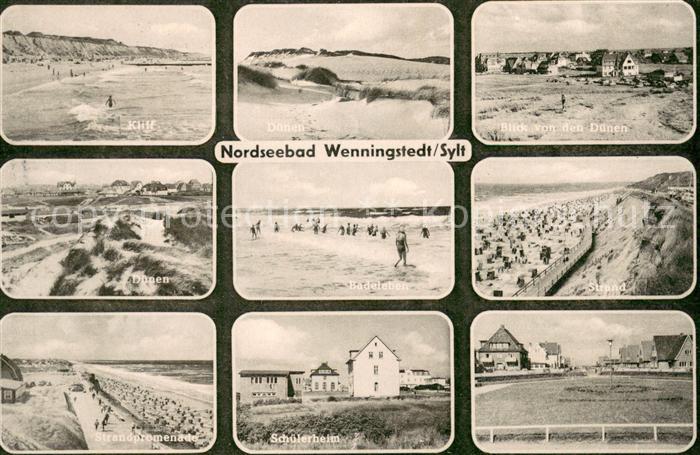 Wenningstedt Sylt Kliff Duenen Strandpromenade Schuelerheim Nordseebad