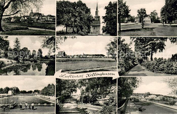 Kellinghusen Ortsansichten Luftkurort Kirche Landschaftspanorama Freibad