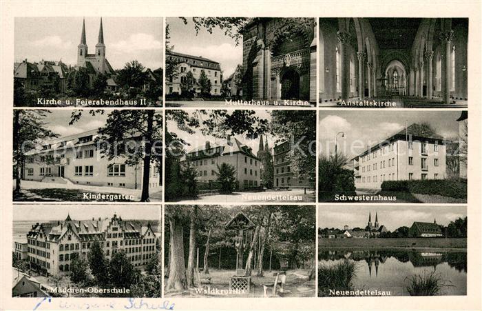 Neuendettelsau Kirche Feierabendhaus Kindergarten Maedchen-Oberschule Waldkruzif