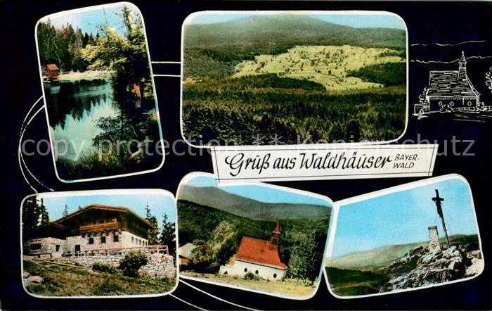Waldhaeuser Neuschoenau Gasthaus Pension Zum Lusen Bergdorf Landschaftspanorama